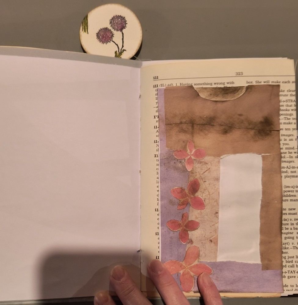 Handmade fabric covered junk journal