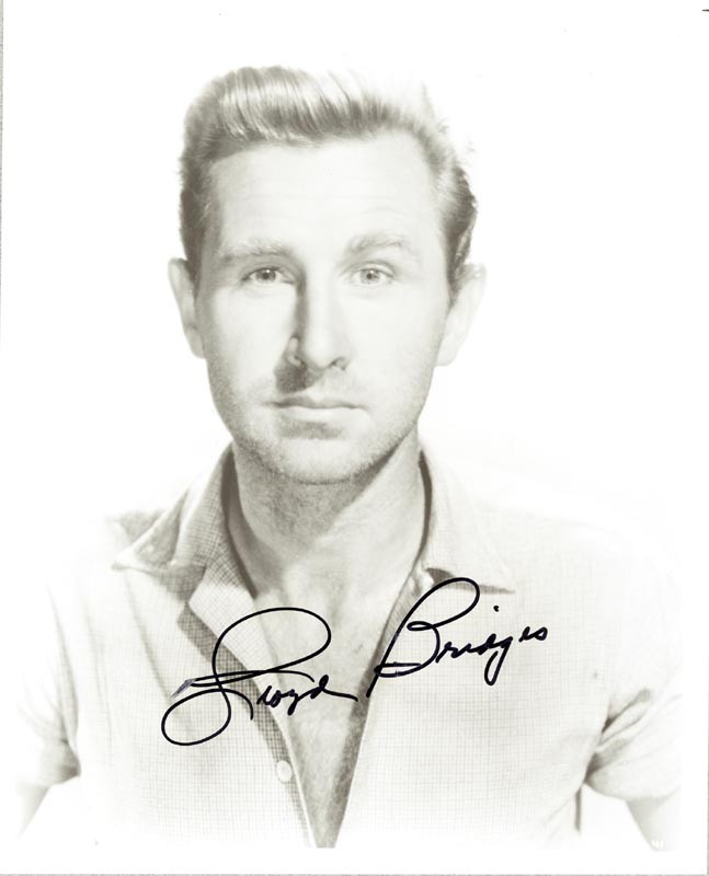 LLOYD BRIDGES - PHOTOGRAPH SIGNED