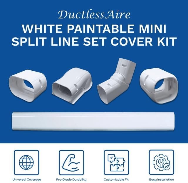 Mini Split Line Set Cover Kit - Paintable Mini Split Cover for Air Conditione...