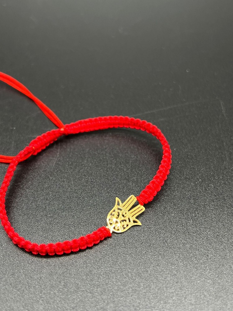 Kabbalah string Success Small Hamsa Red Rope Macrame Bracelet