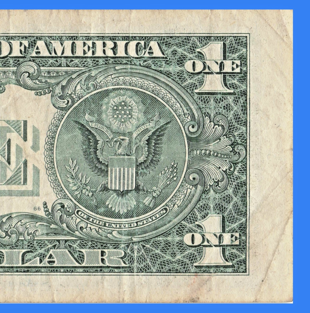 $1 Dollar Bill USD Miscut Error, Slight Misaligned Miscut 2017 Circulated