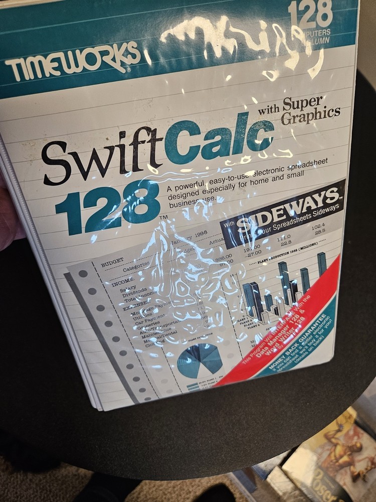 COMMODORE 128 -- SWIFT CALC 128 WITH SIDEWAYS (TIMEWORKS - DISK)