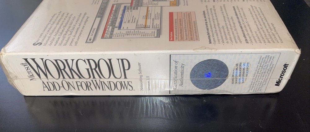 Microsoft Windows For Workgroups Operating System Version 3.11 Factory Sealed