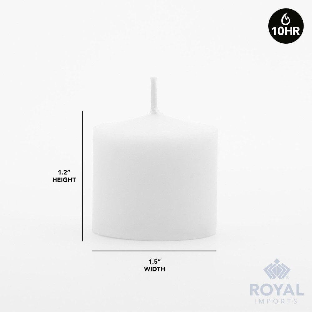 Prayer Candles, Unscented White Wax, 72-Pack