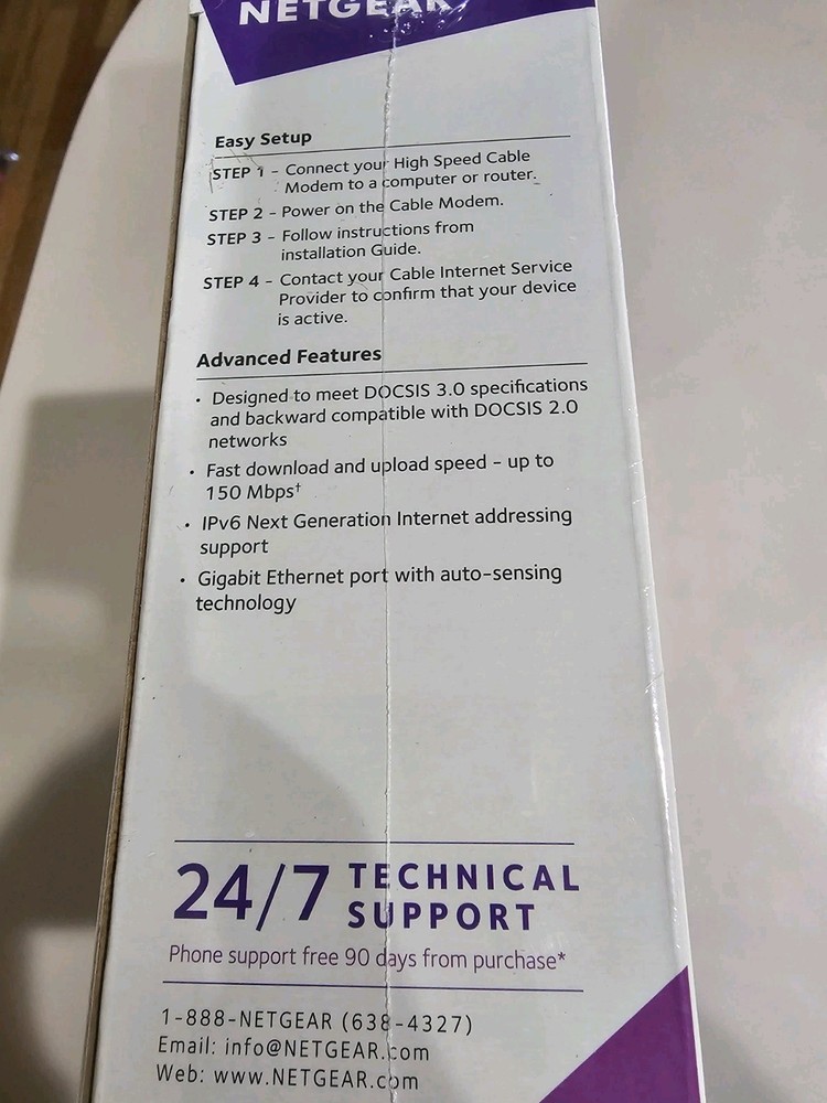Netgear Cable Modem New Sealed CMD31T