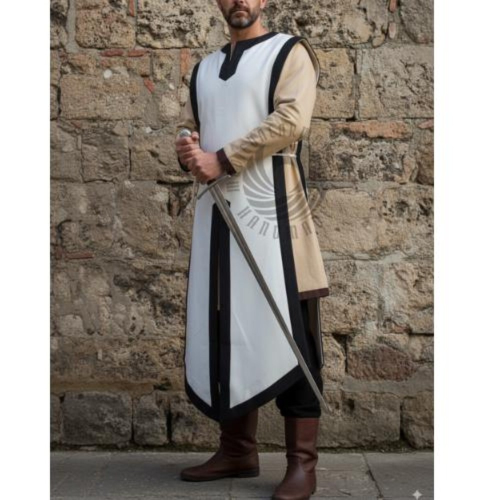 Medieval Cotton Tabard Surcoat with Side Laces Reenactment Easter