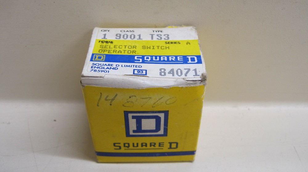 New Square D 9001 Type TS3 Ser A Selector Switch Operator Free Shipping