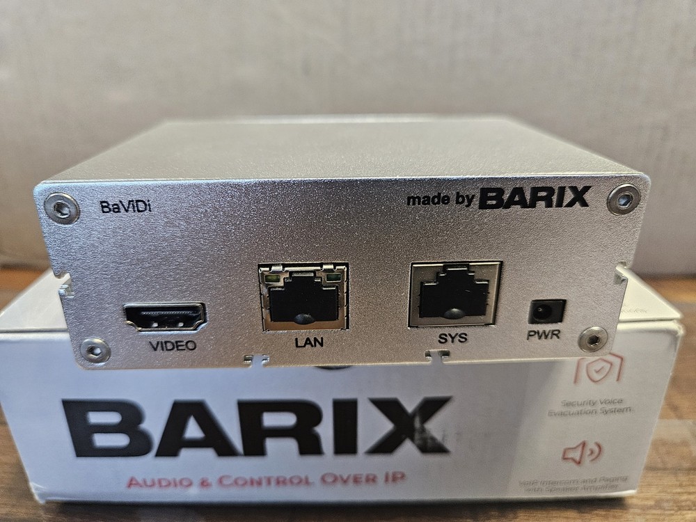 Barix BaViDi Video Display Controller Device Hdmi MPV500 Exstreamer Broadcasting