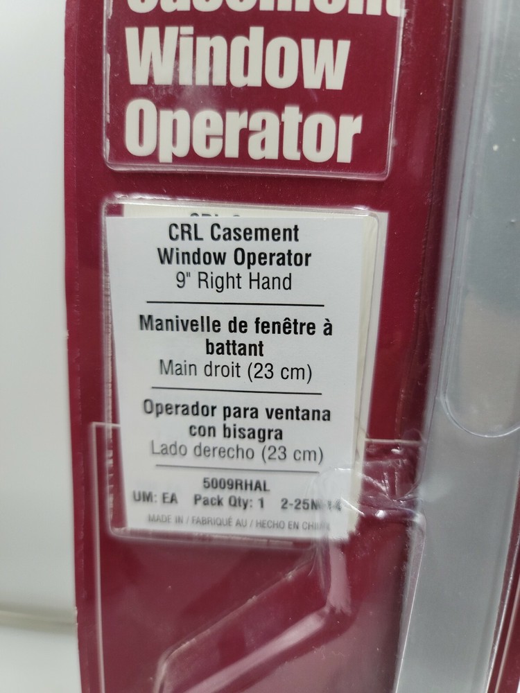 CRL 9" Right Hand Casement Window Operator
