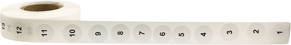 Consecutive Numbers 1-1000 Labels | .5" Round | 1000 Pack
