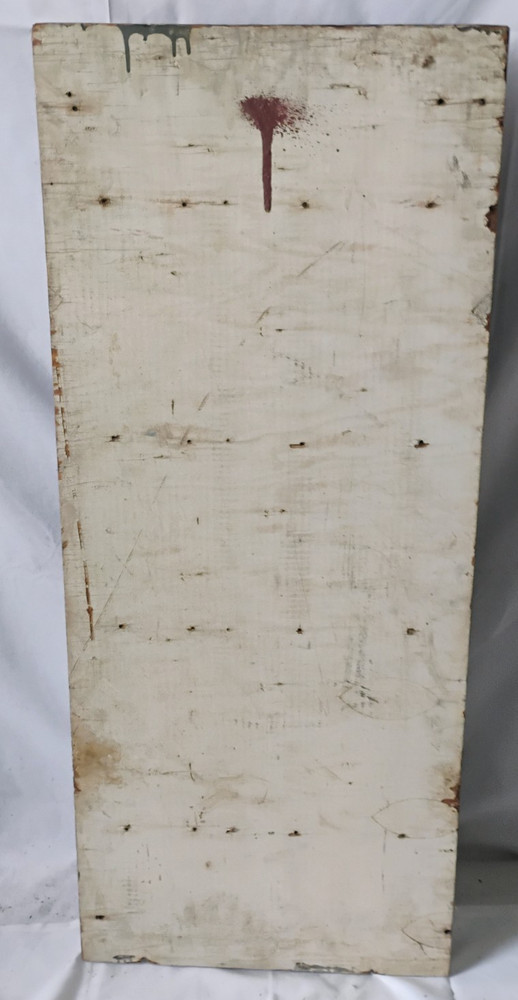 Vintage Fluted + Painted Wood Panel 40" x 17"