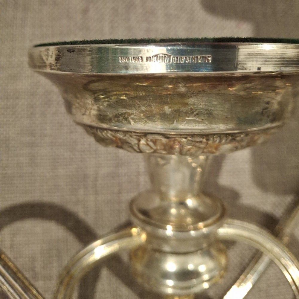 Vintage Silver Plated Candleabra unmarked