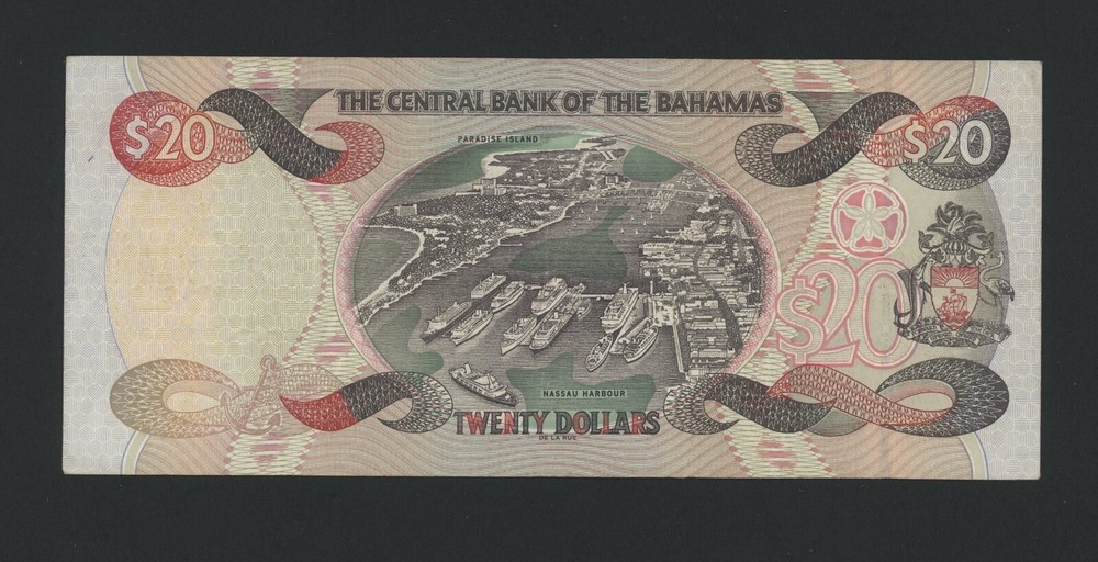BAHAMAS 20 DOLLARS 2000 PICK # 65A VF.