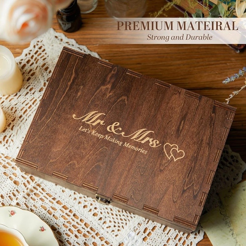 Personalized Engraved Memory Box Keepsake Storage Jewelry & Photos Gift New