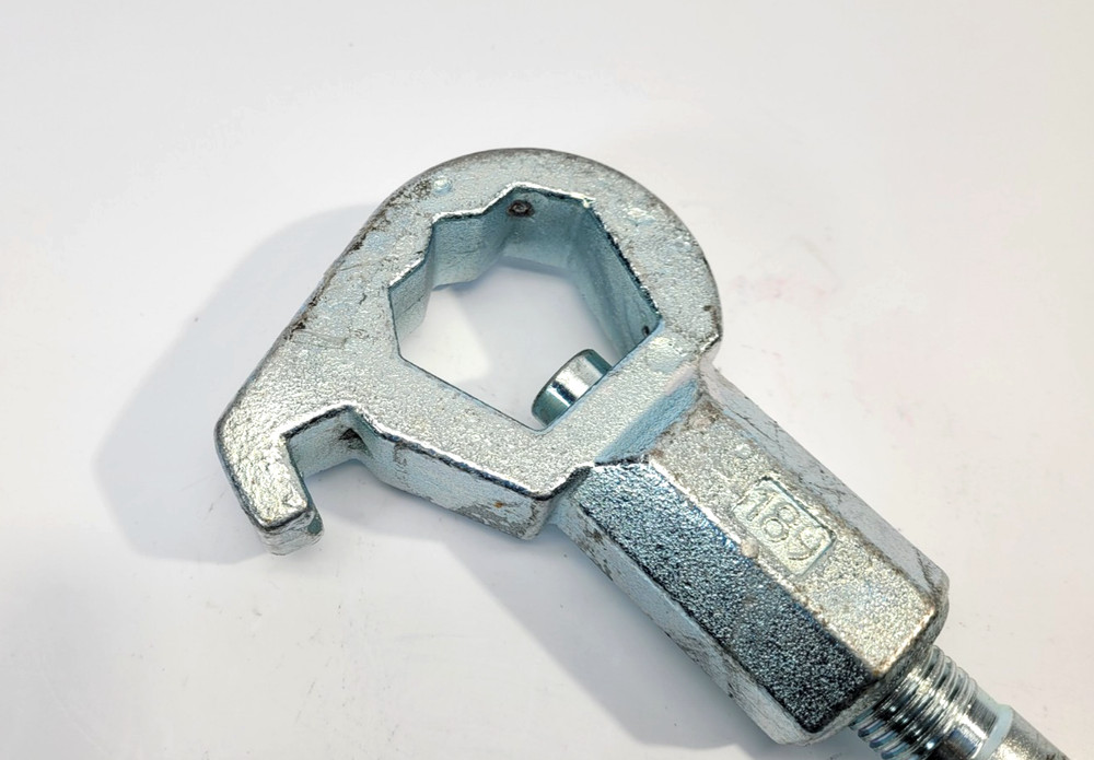 18" Dixon 189 Adjustable Fire Hydrant Wrench w Spanner Hook Pentagon Square Nuts