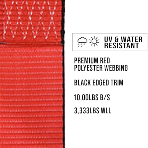 Tool Heavy Duty Adjustable Car Tie Down Kit with Snap Hooks - Break 2 Pack