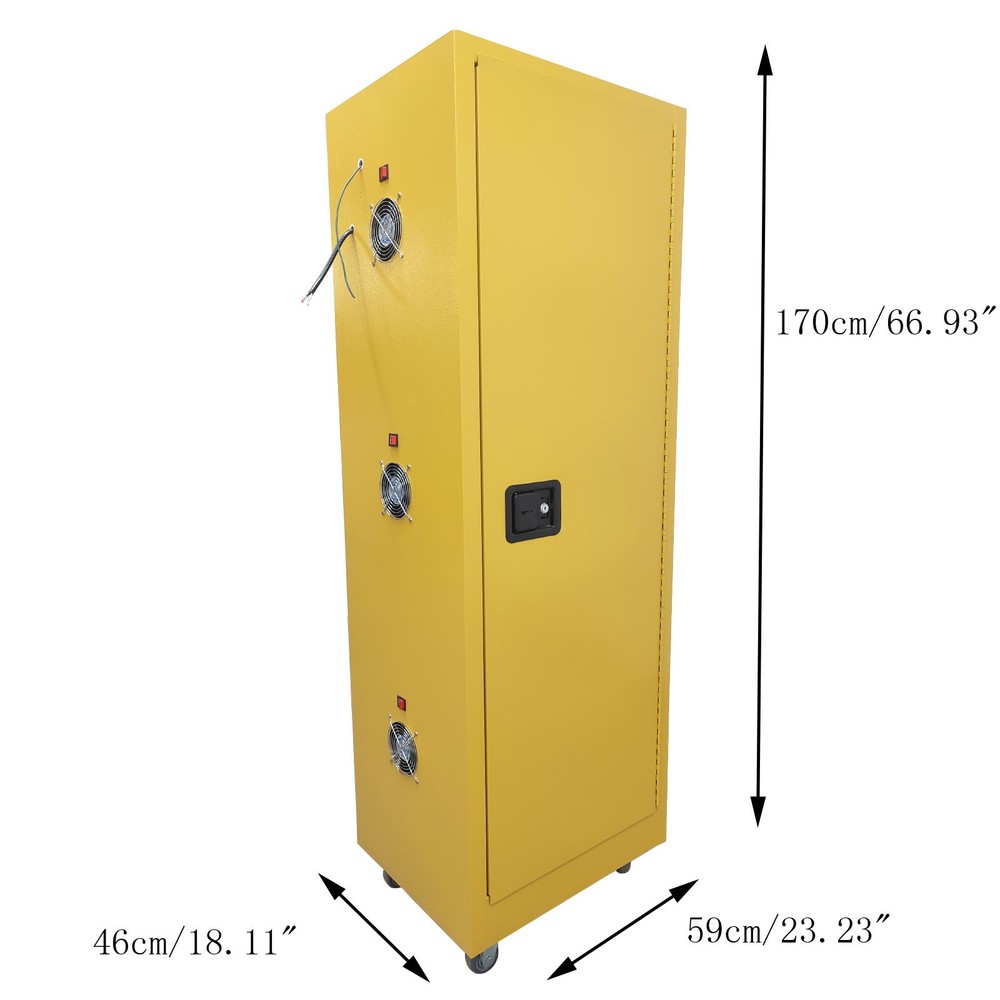 Fireproof Safety Explosion-Proof Box Mobile Battery Charging Cabinet w Socket