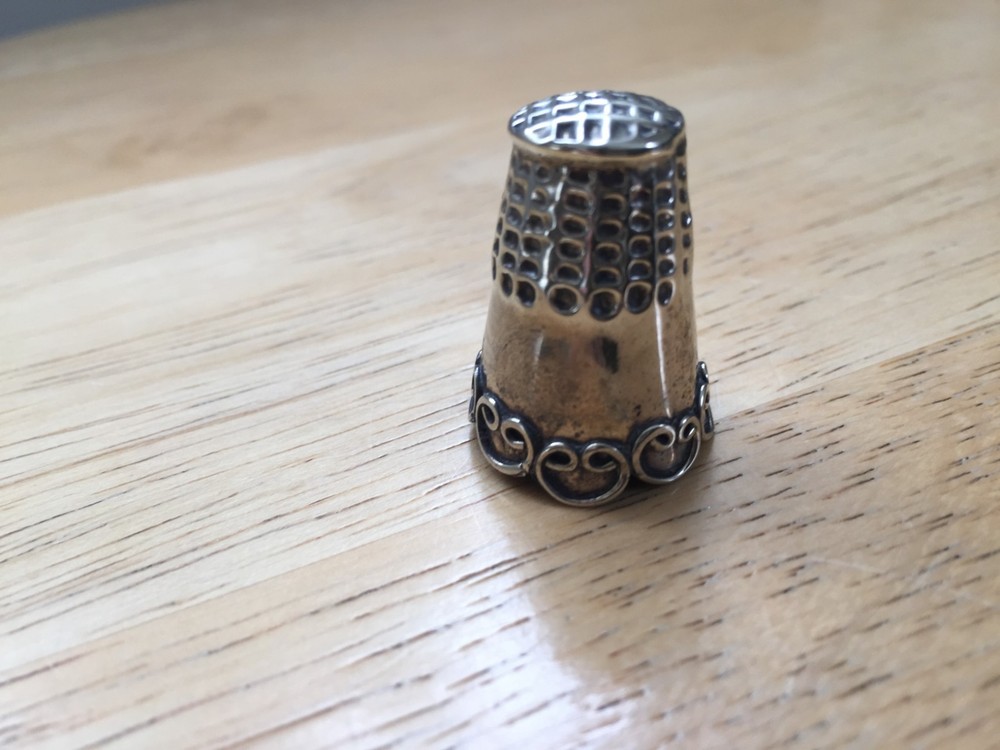 Vintage Sterling Silver Thimble Mexico