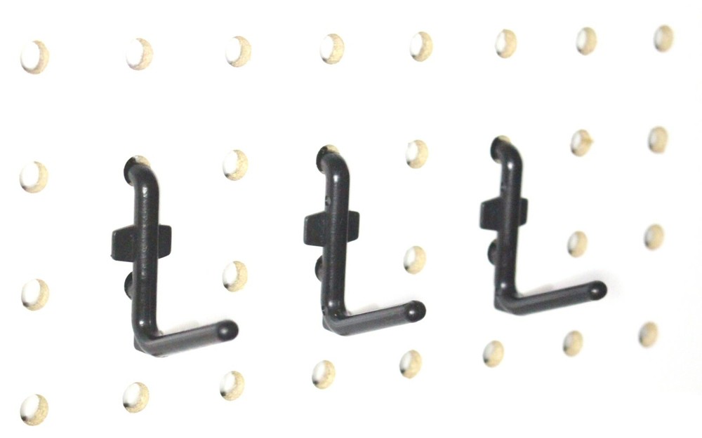 Plastic Black L Style Pegboard Hook Kit / Tool, Storage, Craft Hooks-Pick a Pack