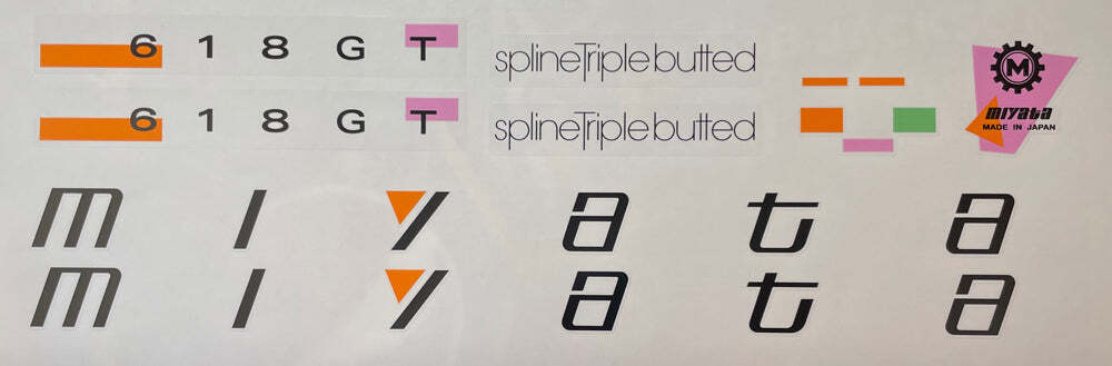 Miyata 618GT 1989 decal set