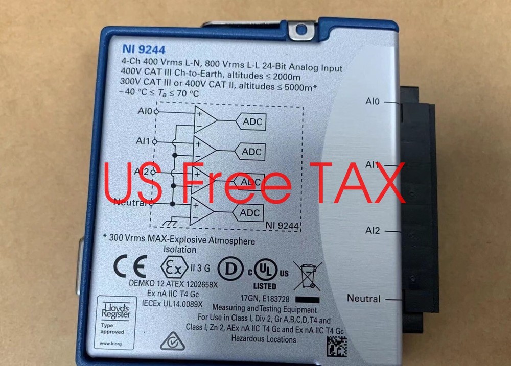 National Instruments NI 9244 cDAQ Analog Input Module, 3-Phase Voltage Input