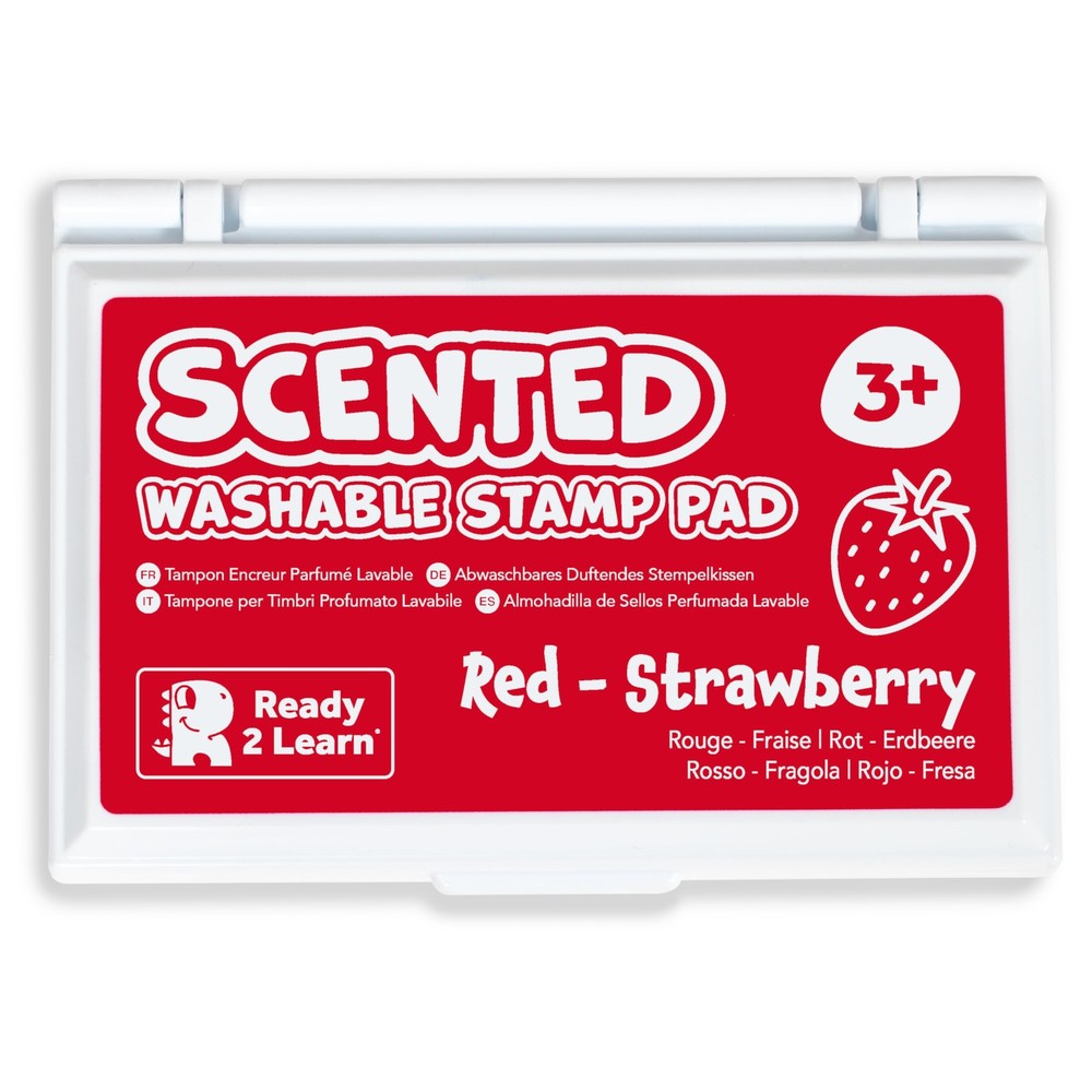 Ready 2 Learn Scented Stamp Pad | Strawberry | Red | Non-Toxic | Fade Resistant