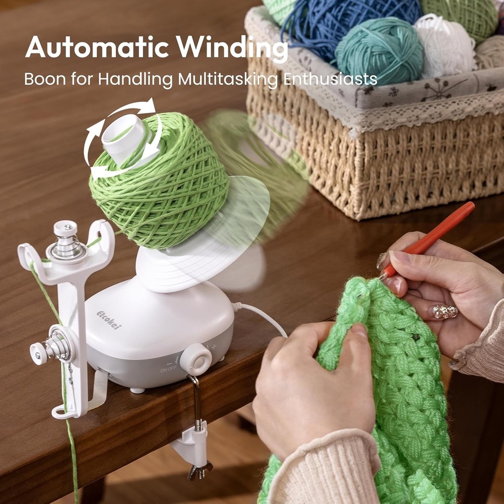 Efficient Yarn Winder with Large Capacity & Low Noise - Perfect for DIY Projects