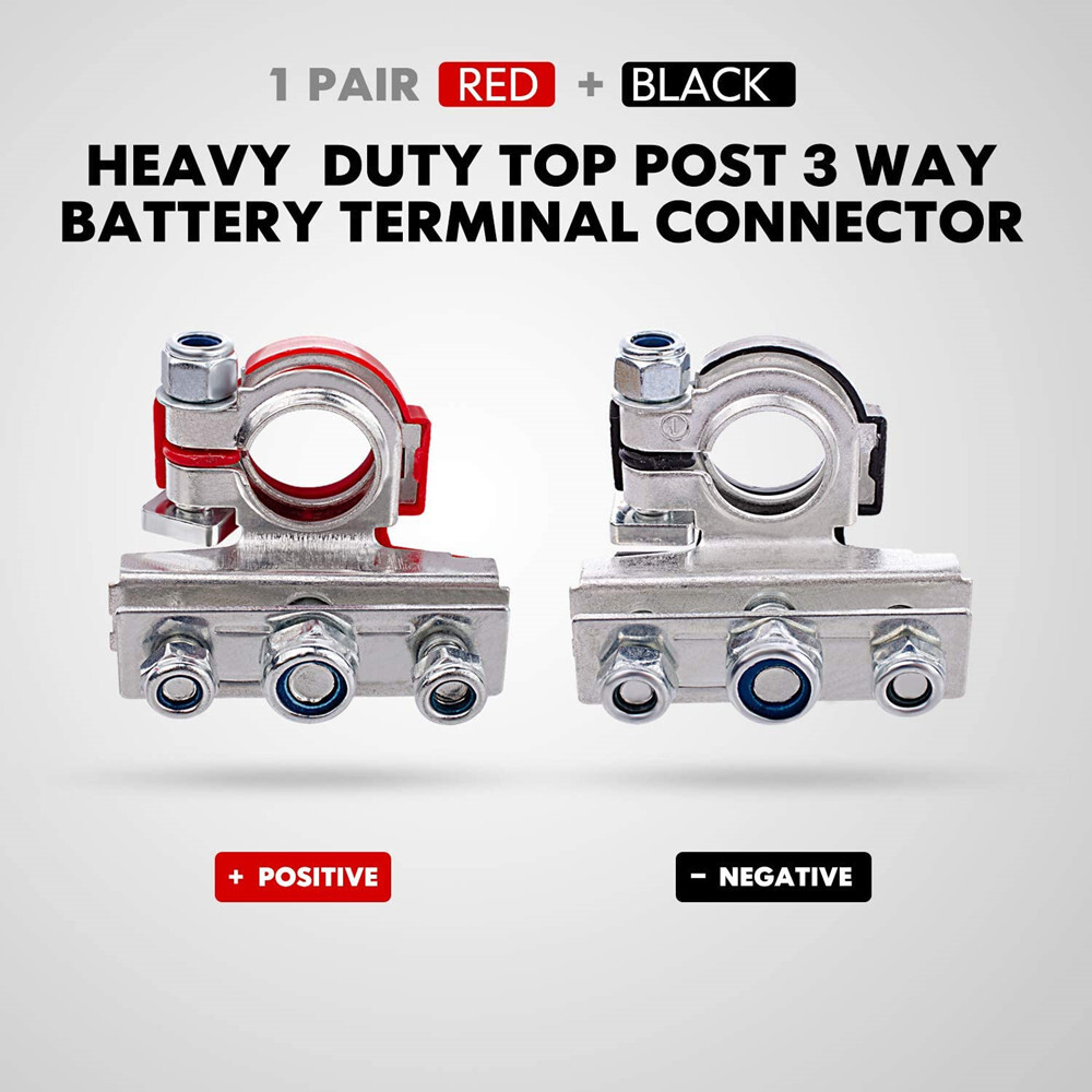 Car Battery Terminal Connectors Quick Release Disconnect Positive Negative 2PCS