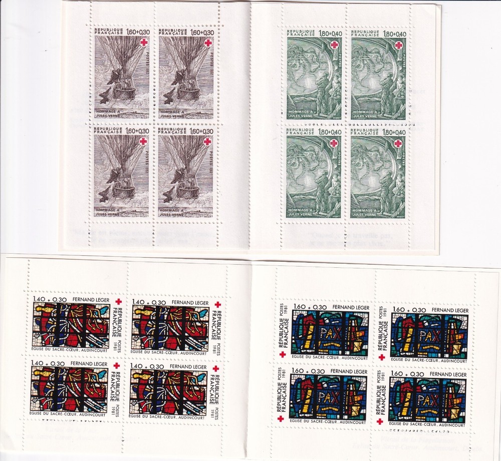 France MH Red Cross 1981 and 1982 MNH Complete