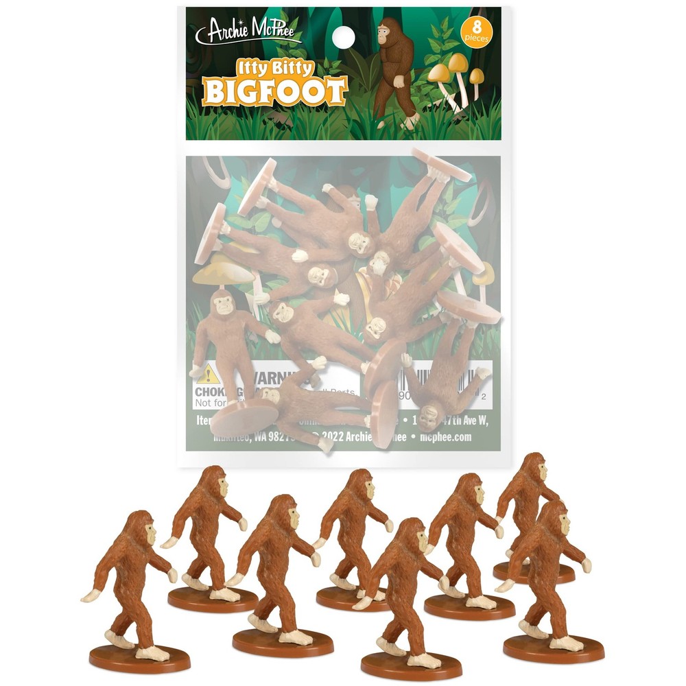 Archie McPhee Itty Bitty Bigfoot 8 Pack