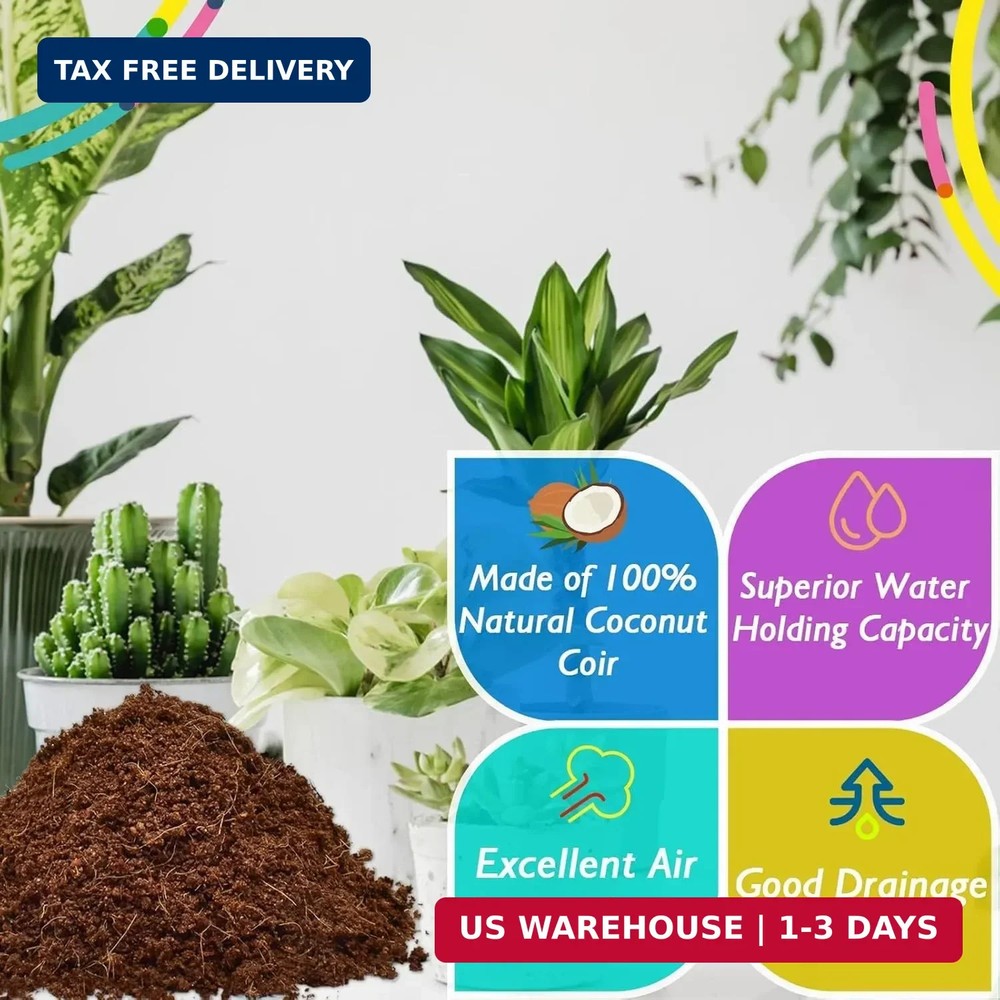 Halatool 1 Pcs Organic Coco Coir for Plants, Compressed Coco Coir Brick Coconut