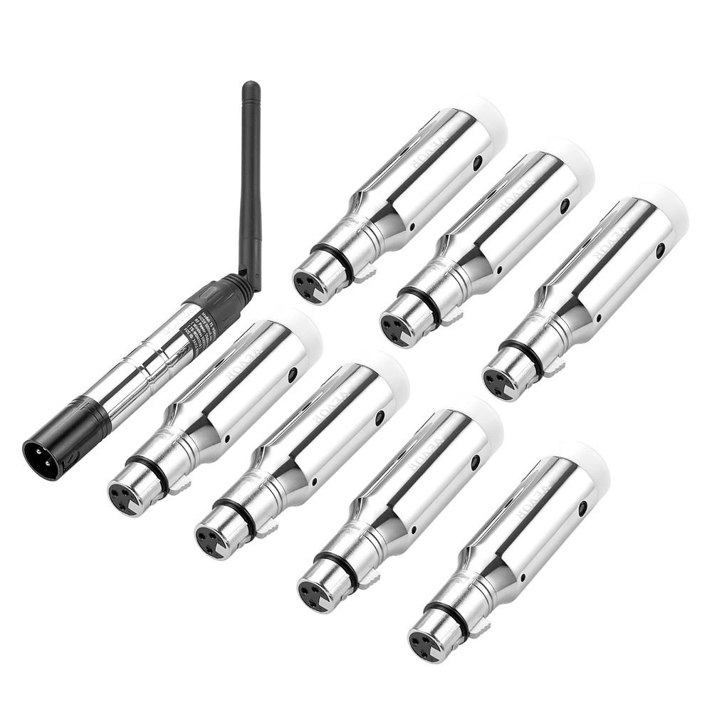 VEVOR DMX Wireless Receiver Transmitter Rechargeable Battery Stage Light 8 PCs