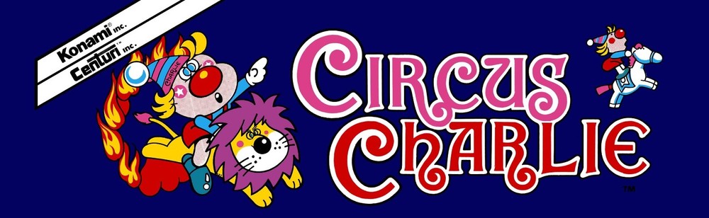 Circus Charlie Arcade Marquee 26" x 8"