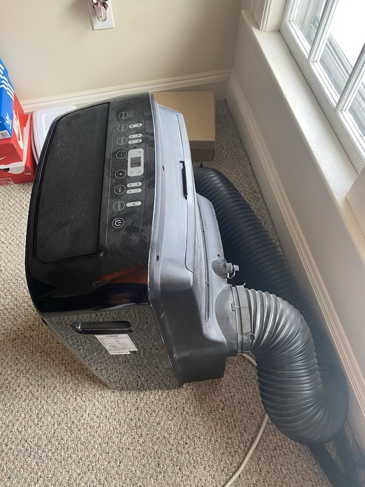 Insignia Portable Air Conditioner White/Black, Digital Display, Timer, Wheels