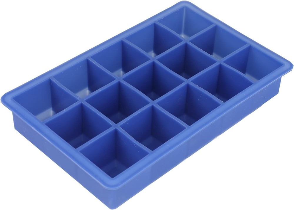 Chef Craft Select Silicone Ice Cube Tray, 15 cube, Blue