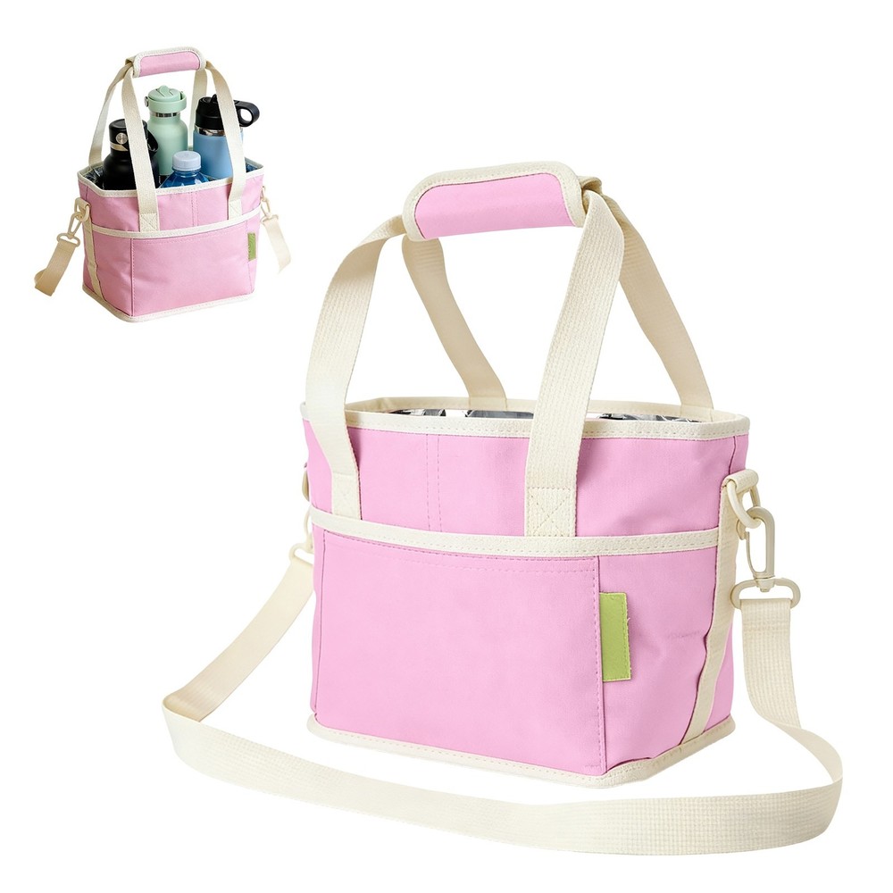 Water Bottle Holder With Strap | Family Size 4 Compartment Drink Multiple