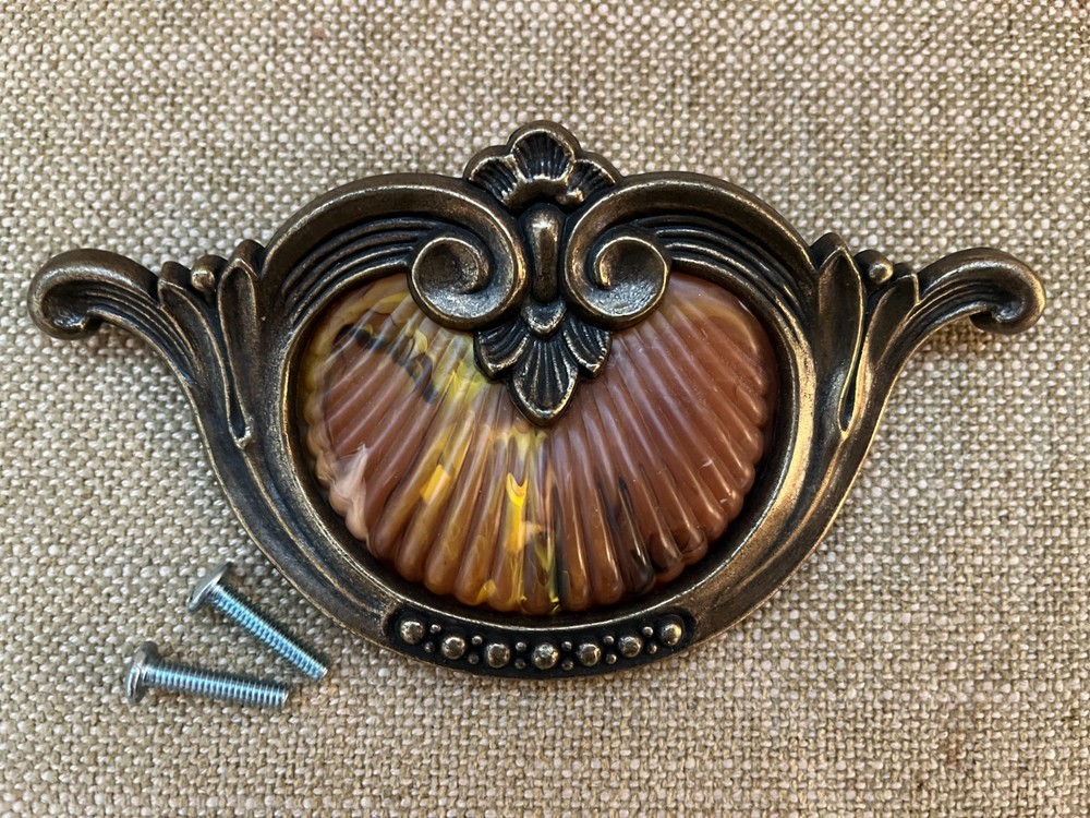 Waterfall Bakelite Shell  Art Deco DePression Era Reproduction Pull Handle Zinc