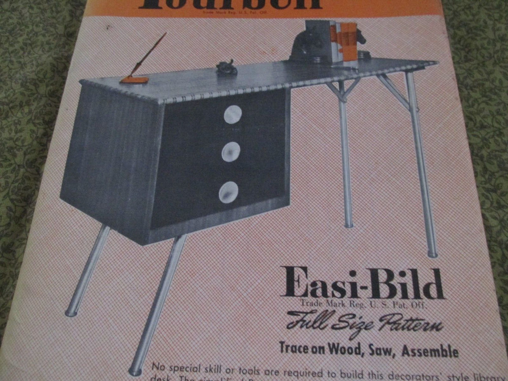 Easi-Bild Build It Yourself PATTERN COMPLETE NO. 537 Library Desk Decorator's
