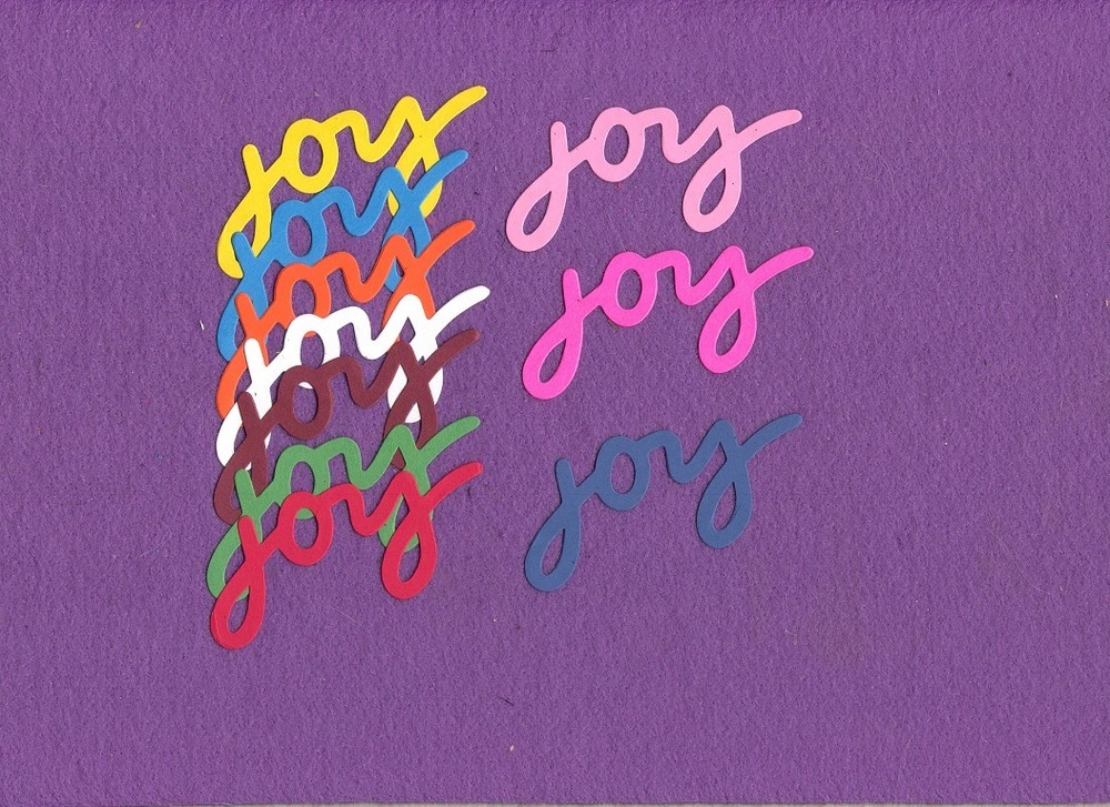 JOY #3  die cuts scrapbook cards