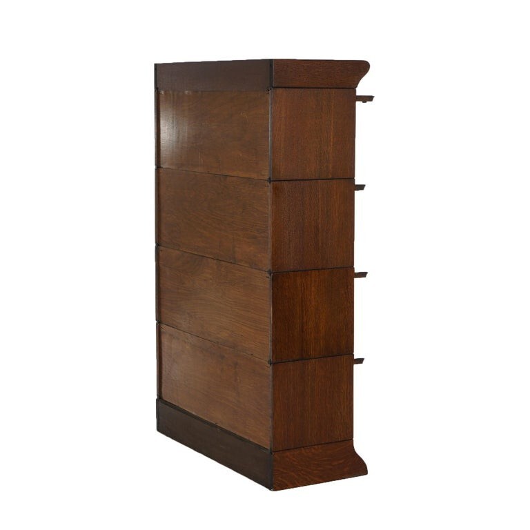 Arts & Crafts Four-Stack Oak Barrister Bookcase C1920
