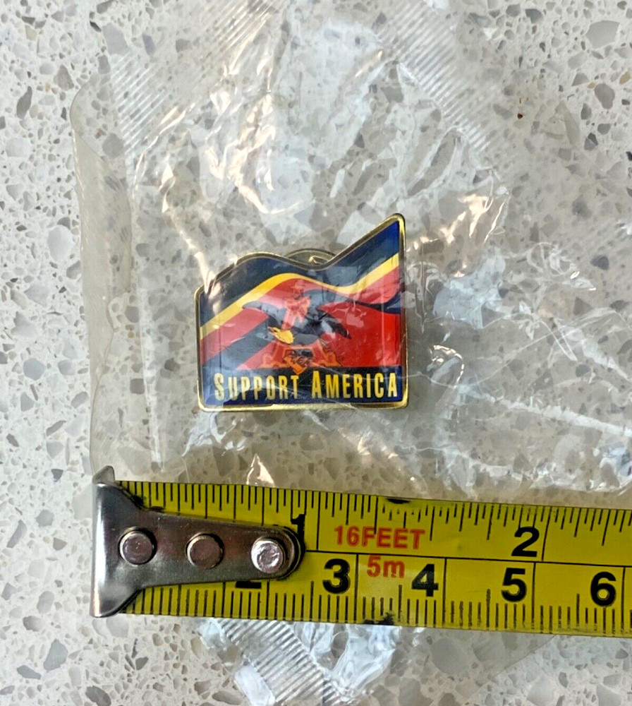 NEW Anheuser-Busch Support America Beer Advertisement A & Eagle Lapel Pin Back