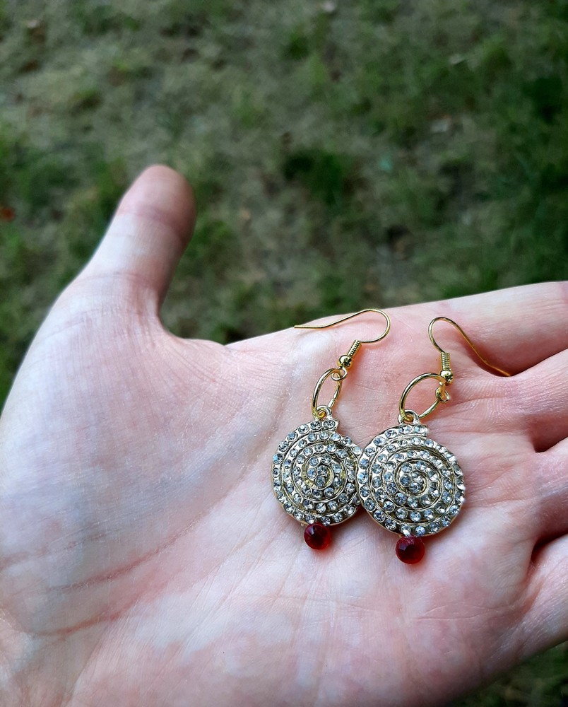 Fibonacci Shell Earrings / Sparkle Earrings