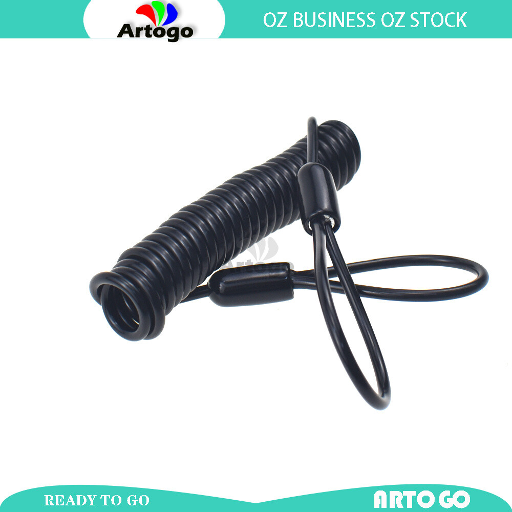 1.5M Long Motorcycle Disc Lock Black Warning Reminder Cable Security Scooter
