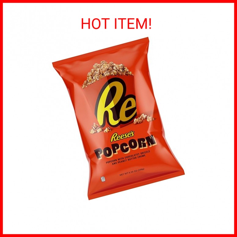 Reese's Popcorn (5.25oz) Popcorn Drizzled in Reese's Peanut Butter & Chocolate,