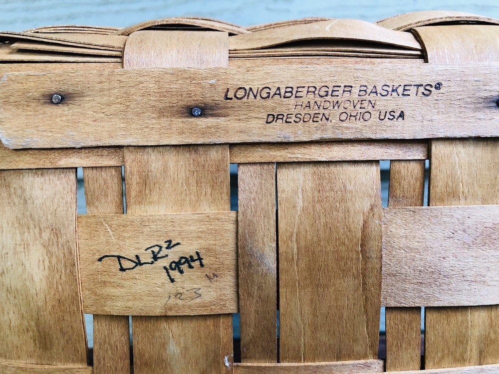 Vintage Longaberger rectangular basket 12 x 12