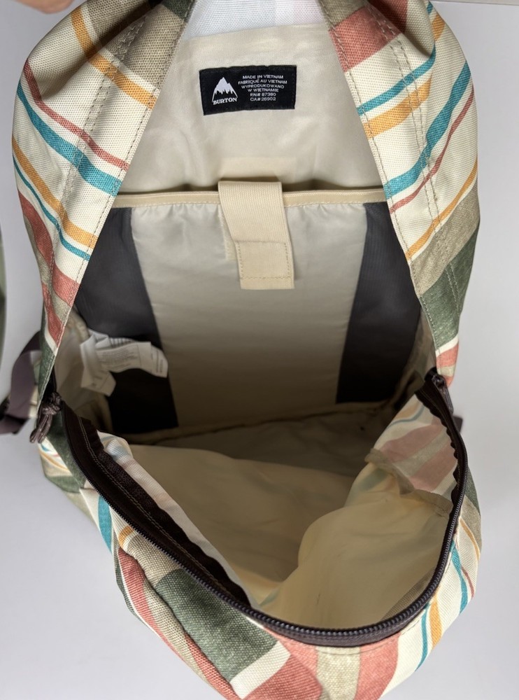Burton Day Pack Backpack Travel Bag with LapTop pouch inside Stripped Multicolor