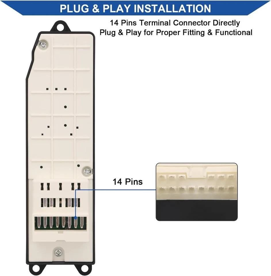 Window Switch - Front Left Driver Side Power Control Button - Compatible with 97