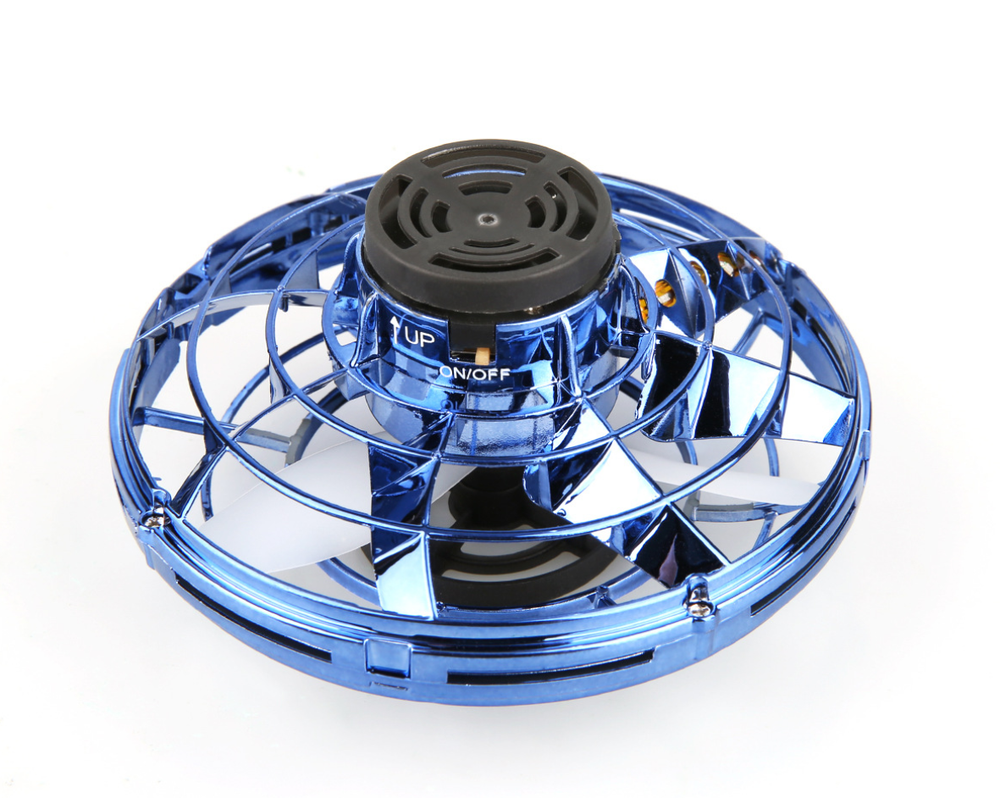 Mini Fingertip Gyro Interactive Decompression Toy Drone LED UFO Type Flying Heli
