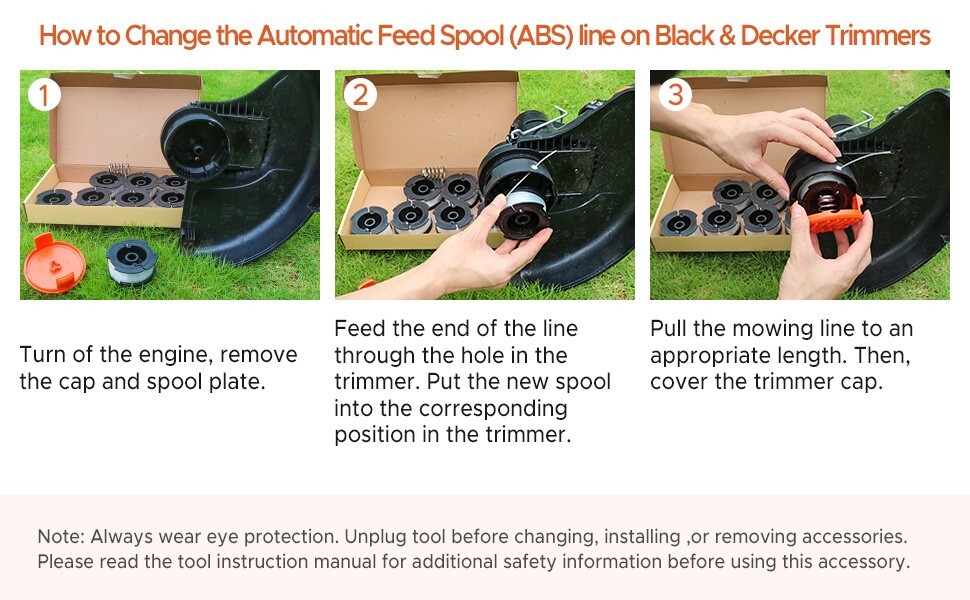 Weed Eater Wacker String 0.065 Trimmer line Spool,Autofeed Black and Decker
