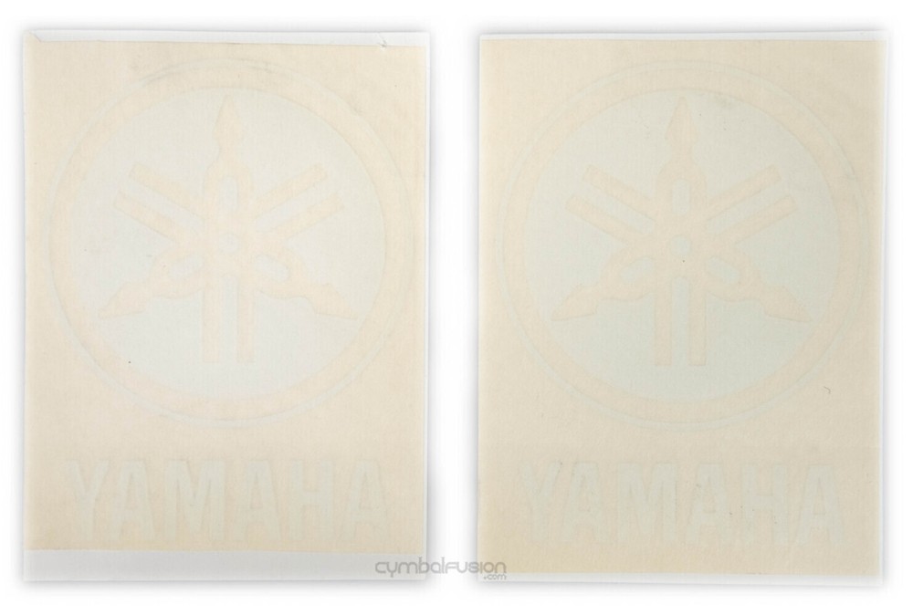 Yamaha Bass Drum Logo White Stack 2-Pack